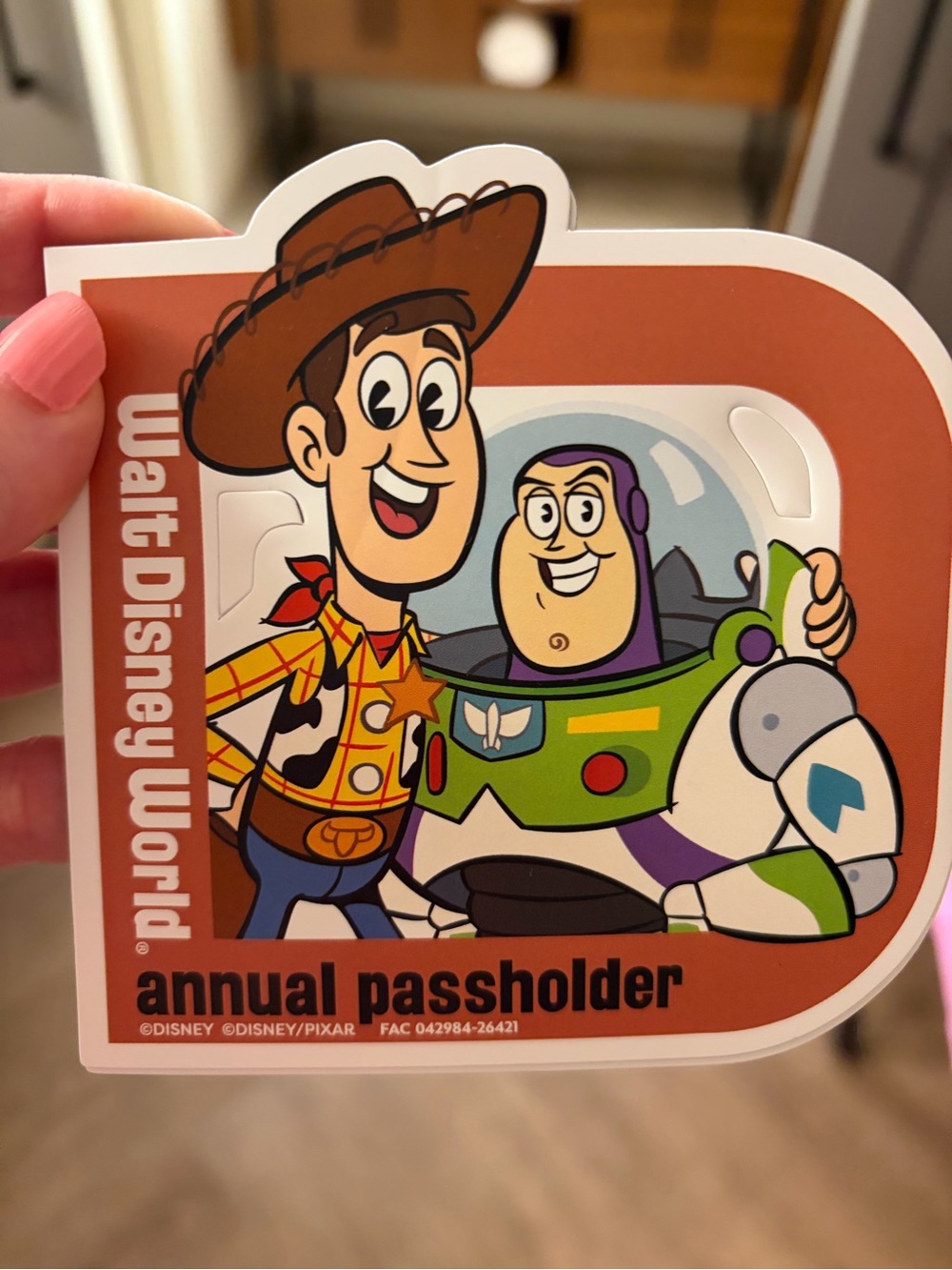 Disney world annual passholder magnet Toy Story woody and buzz